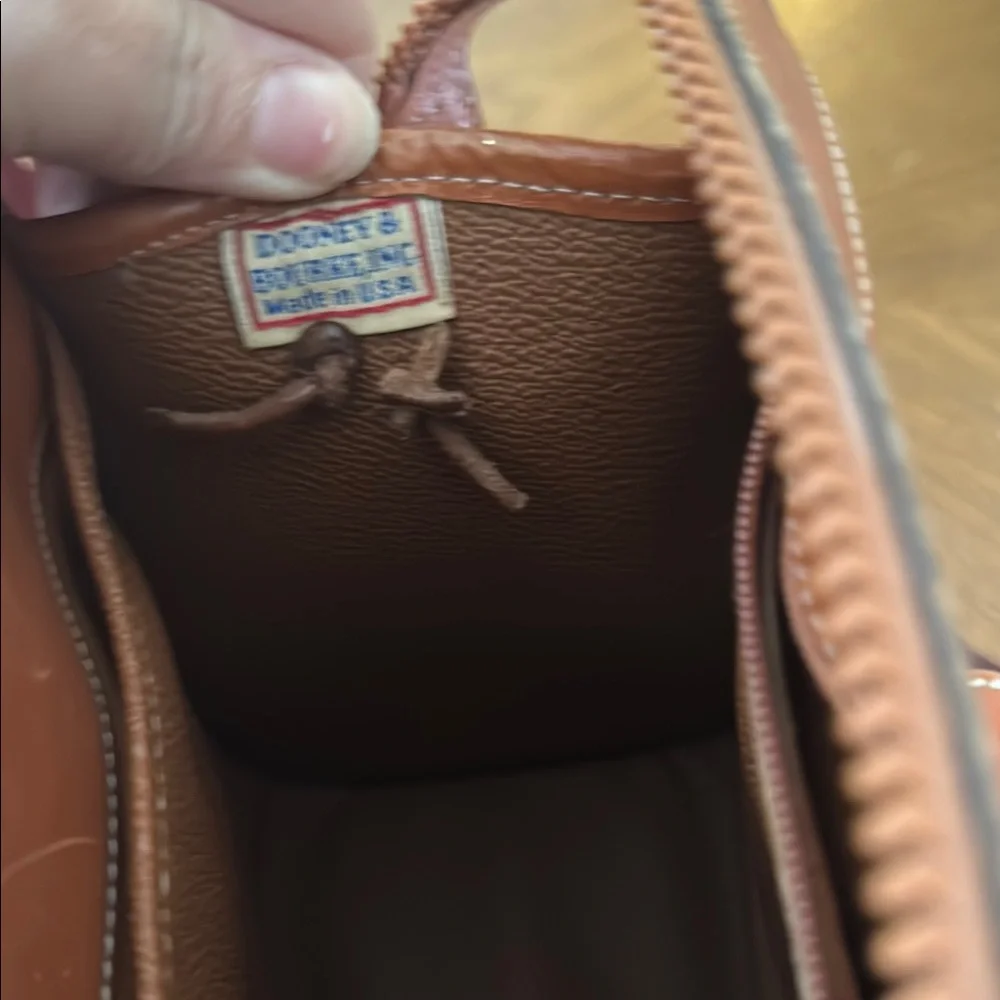 Vintage 90s Dooney & Bourke All Weather Leather Red  Satchel w/ Shoulder Strap - Picture 10 of 16